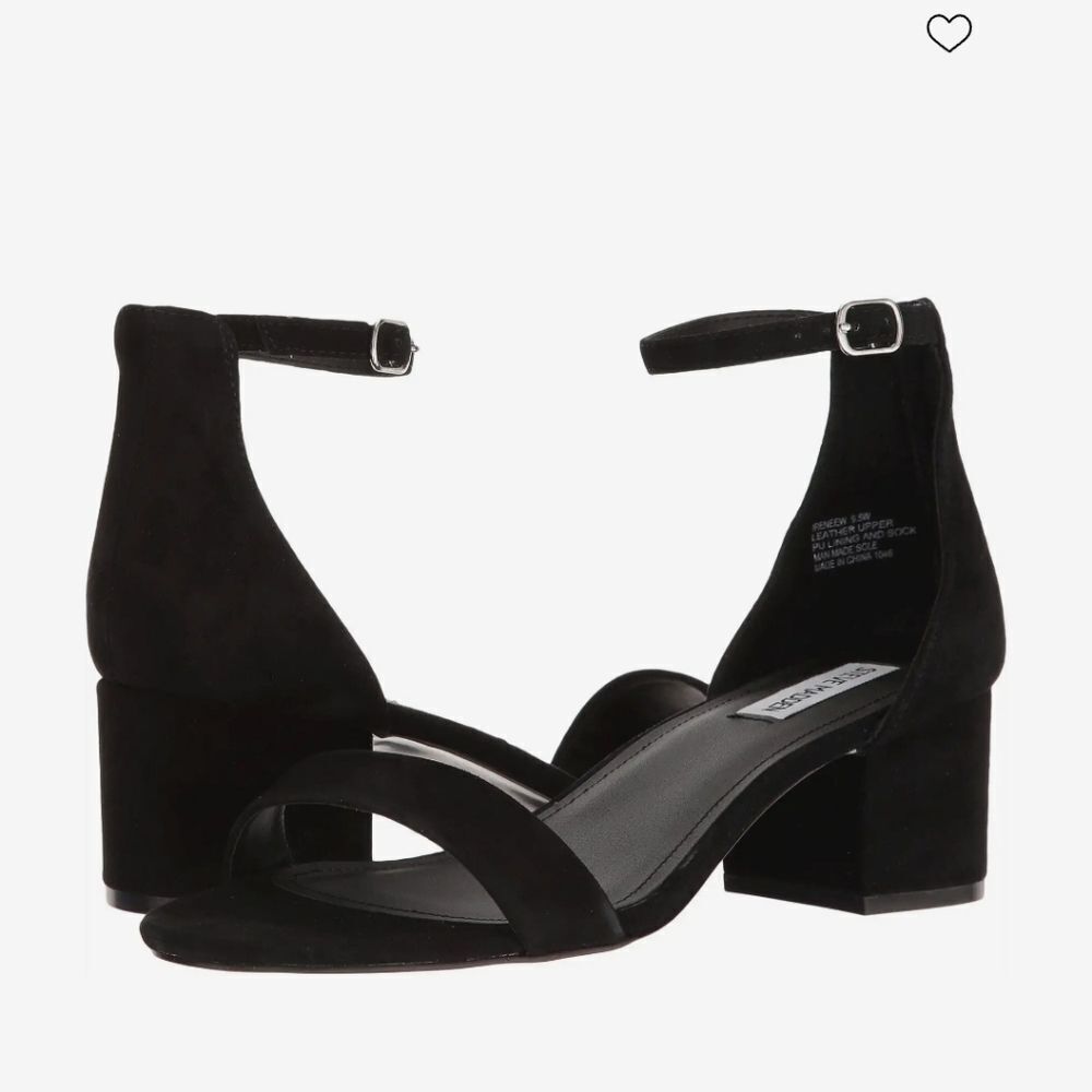 Steve Madden Irenee Black Ankle Strap Heels